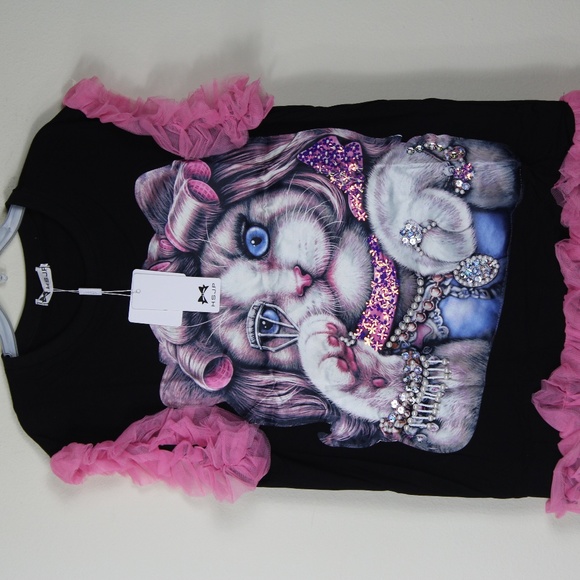 Rare  Cat Long Loose T-Shirt. - Picture 9 of 10